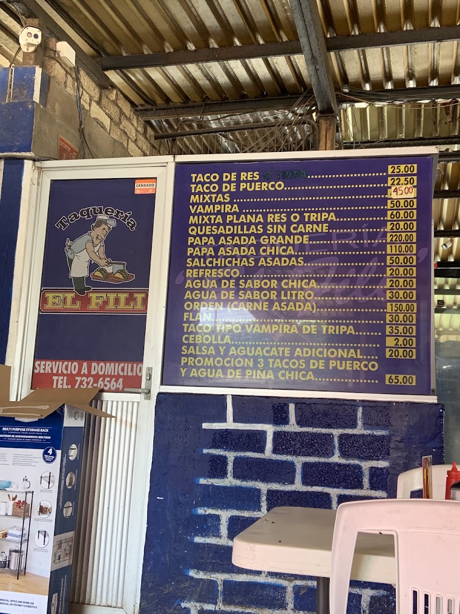 Taquería Fili Menu - Image 1