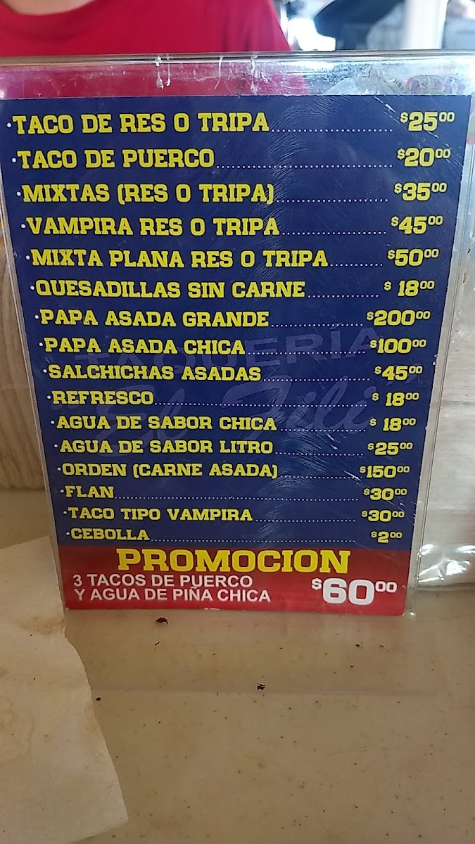 Taquería Fili Menu - Image 3